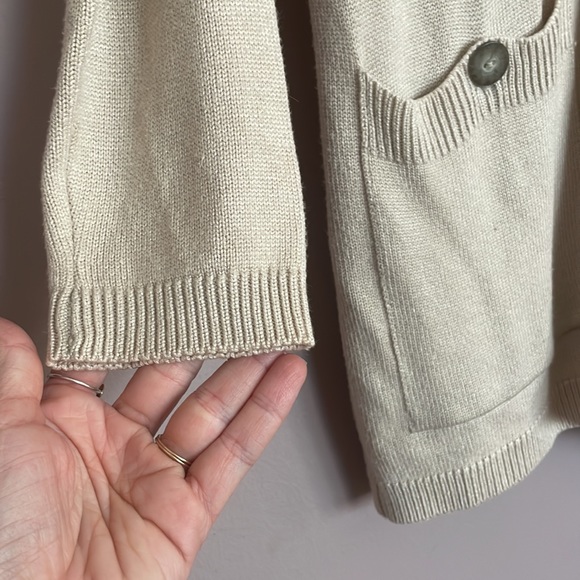 Vintage Liz Claiborne Long Cream Cardigan - Picture 5 of 6
